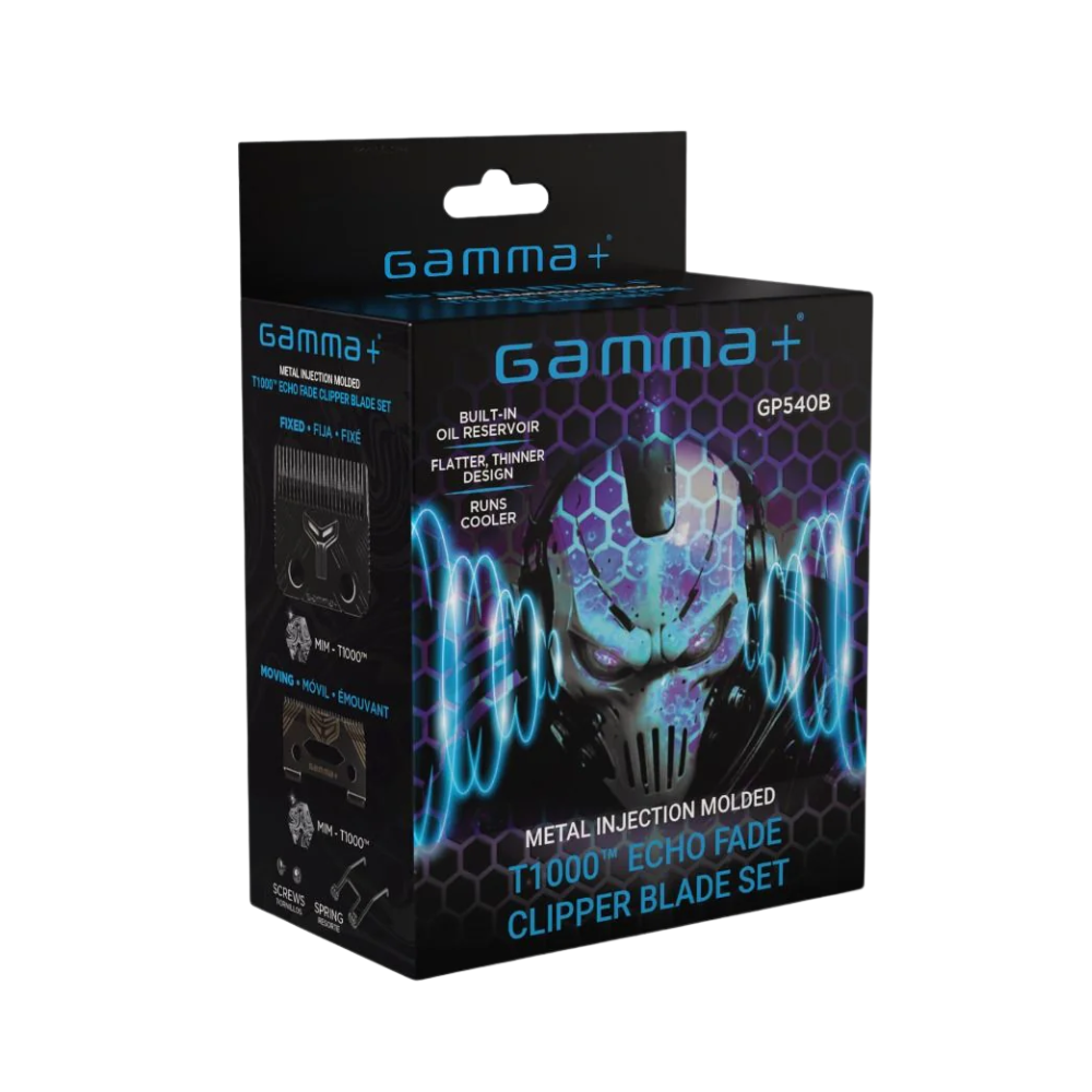 GAMMA+ ECHO MIM T1000 FADE BLADE SET W/SHALLOW 2.0 CUTTER (#GP540B)