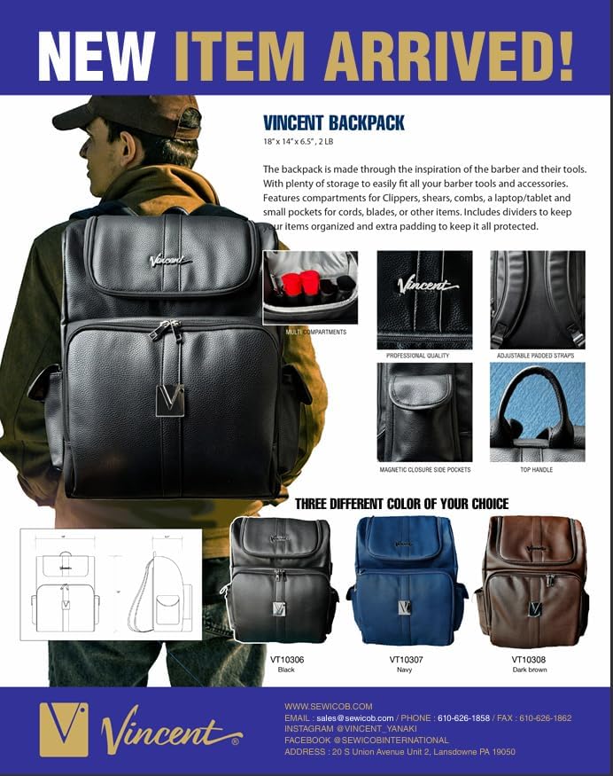 VINCENT VEGAN LEATHER BACKPACK