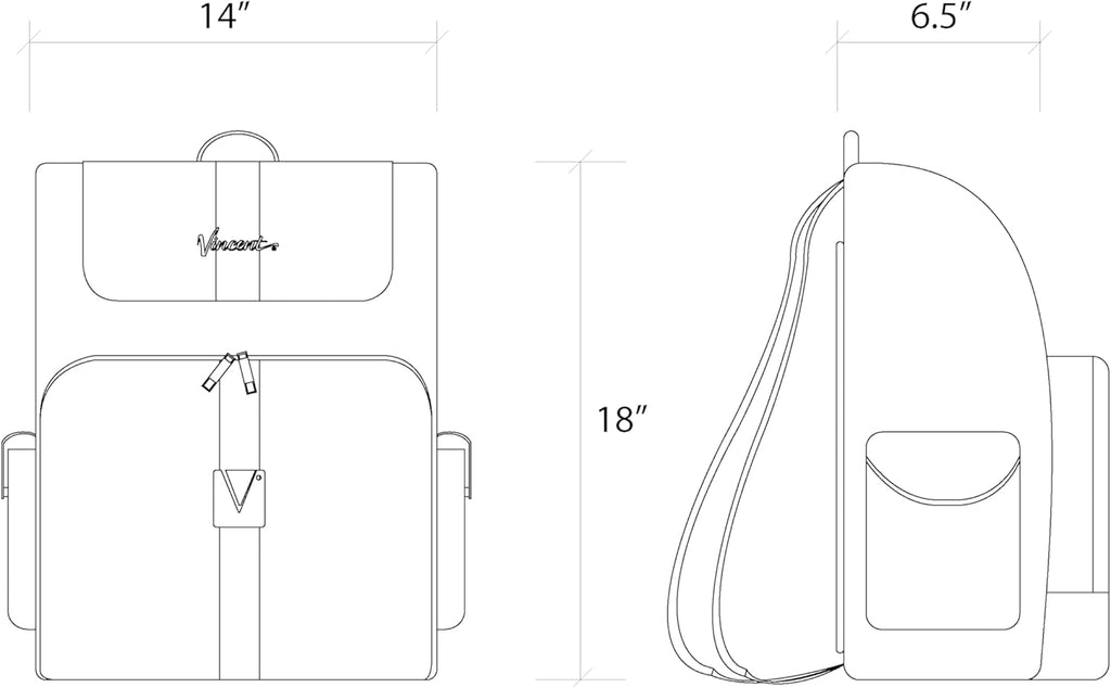 VINCENT VEGAN LEATHER BACKPACK