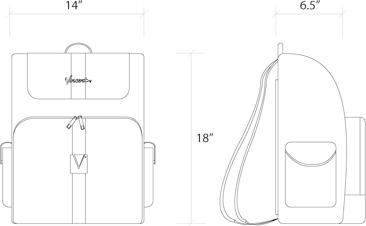 VINCENT VEGAN LEATHER BACKPACK