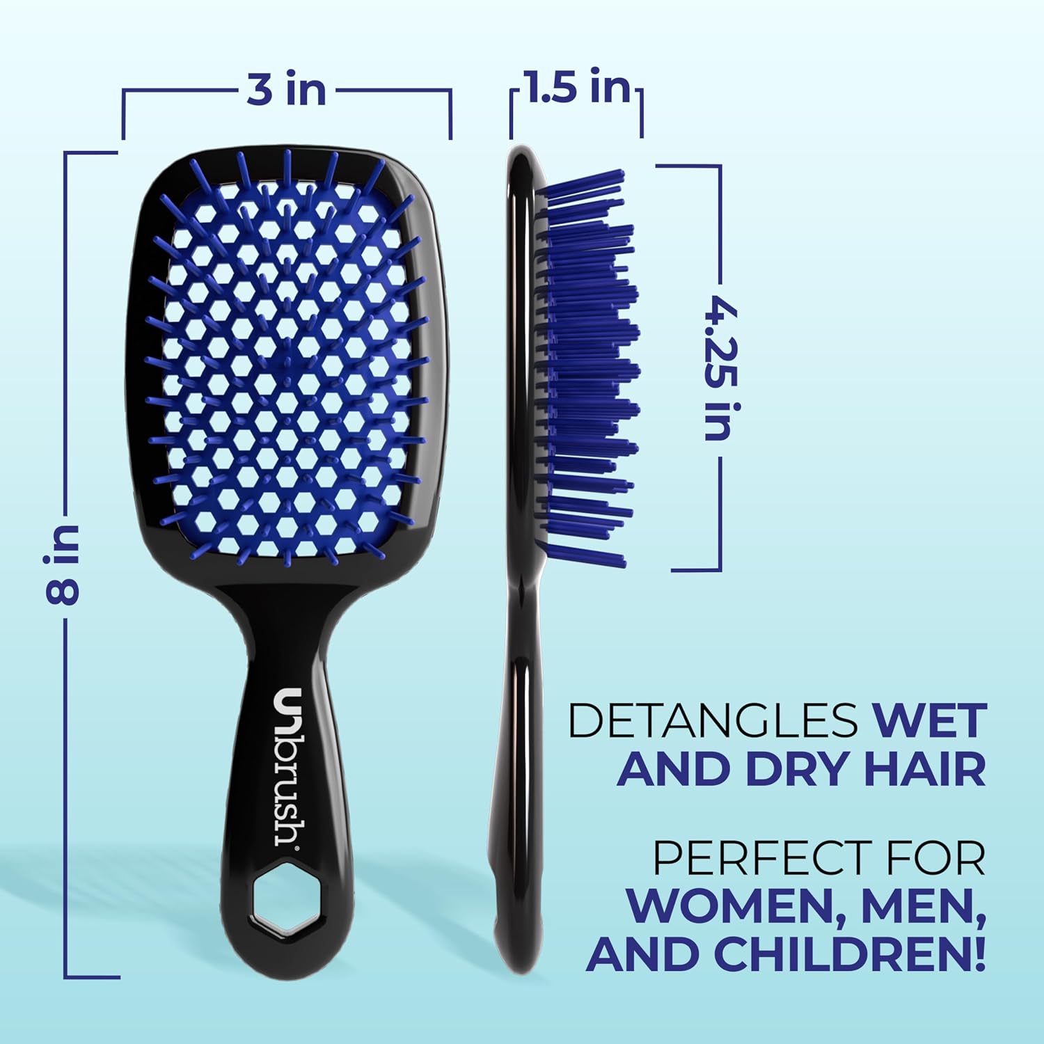 UNbrush DETANGLING BRUSH - BLUE