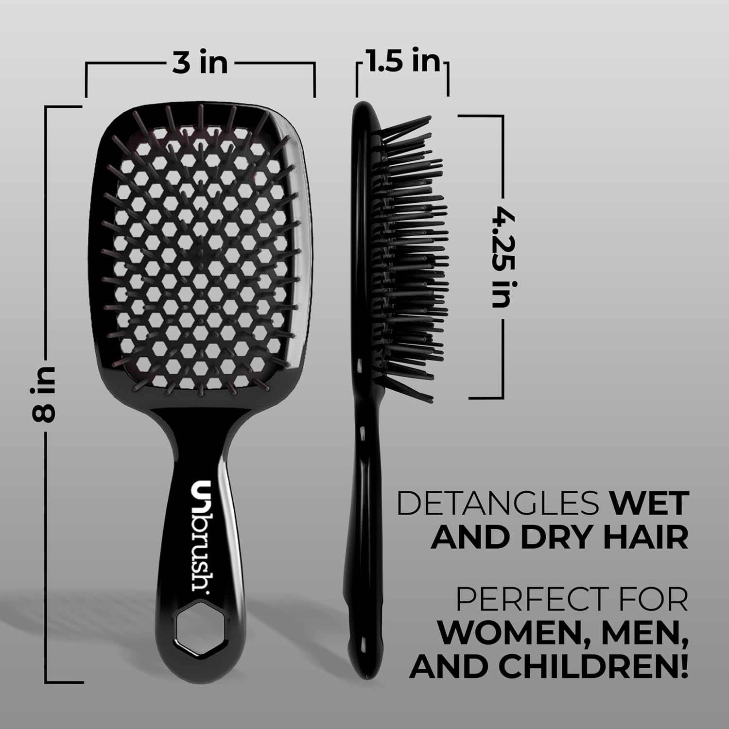 UNbrush DETANGLING BRUSH - BLACK