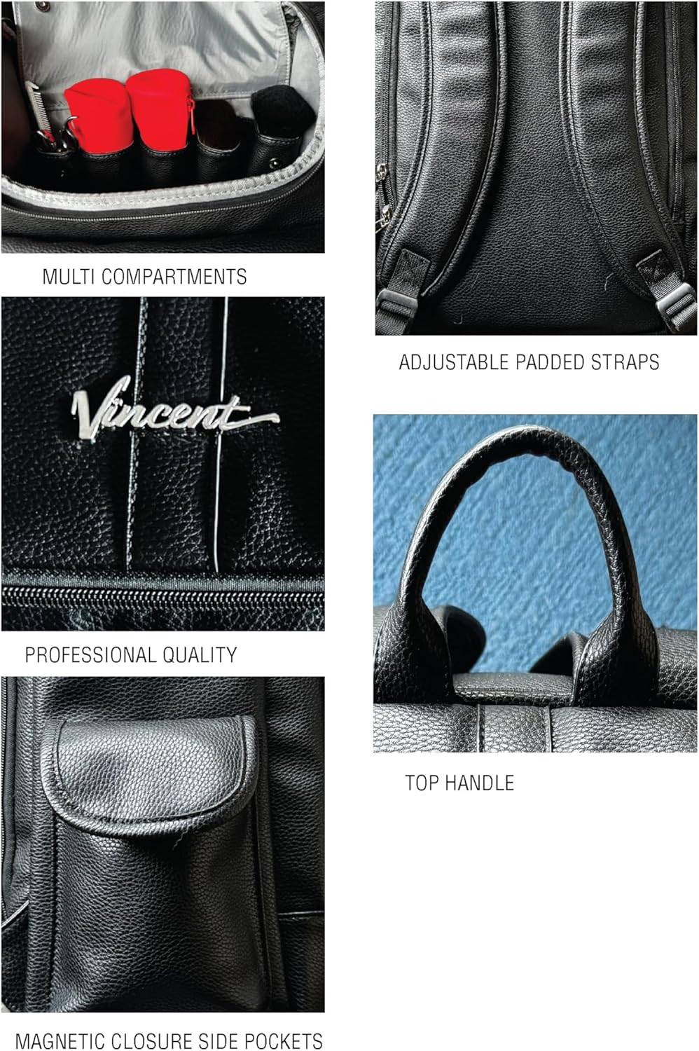 VINCENT VEGAN LEATHER BACKPACK