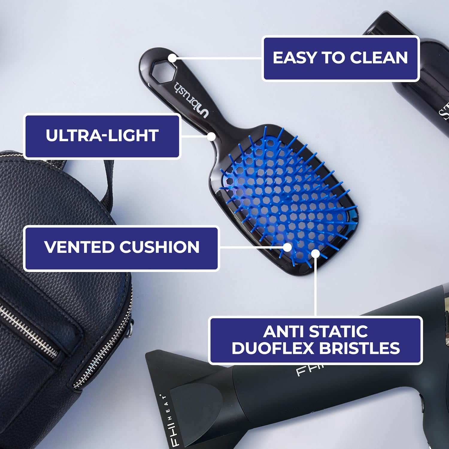 UNbrush DETANGLING BRUSH - BLUE