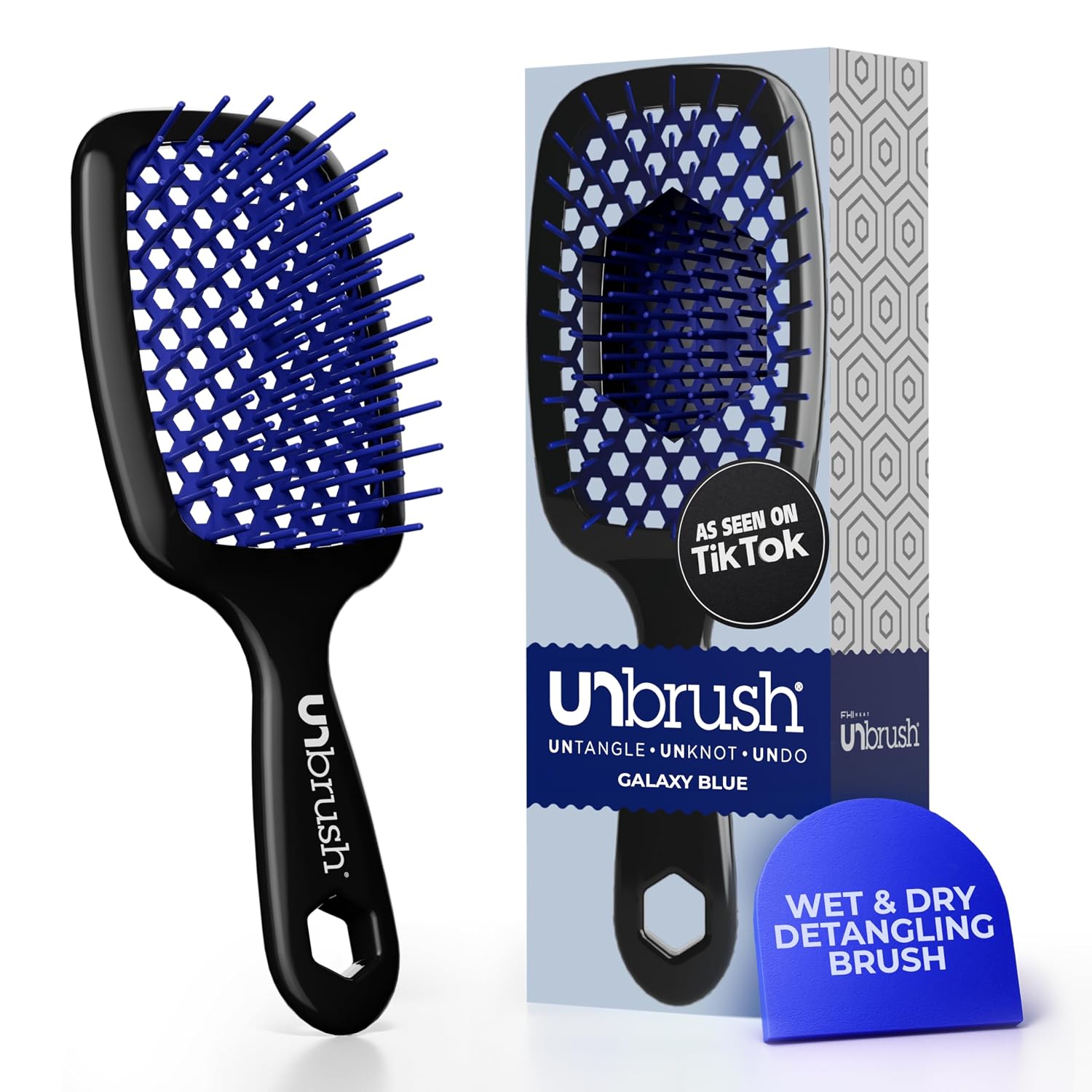 UNbrush DETANGLING BRUSH - BLUE