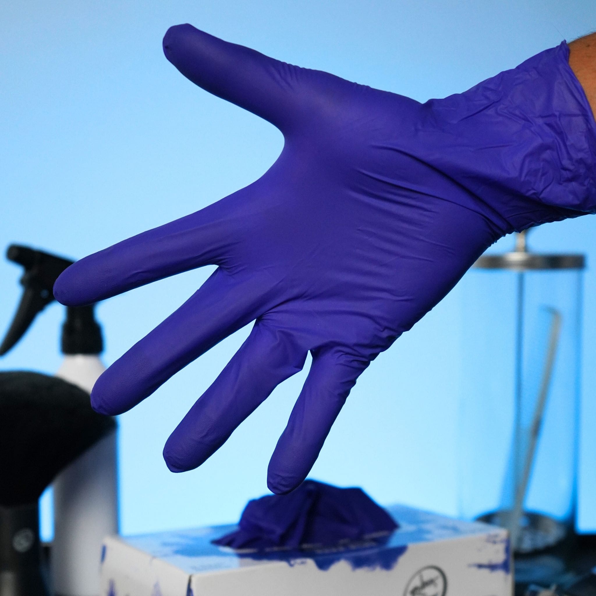 ROLDA LATEX-FREE NITRILE GLOVE - DARK BLUE - LARGE