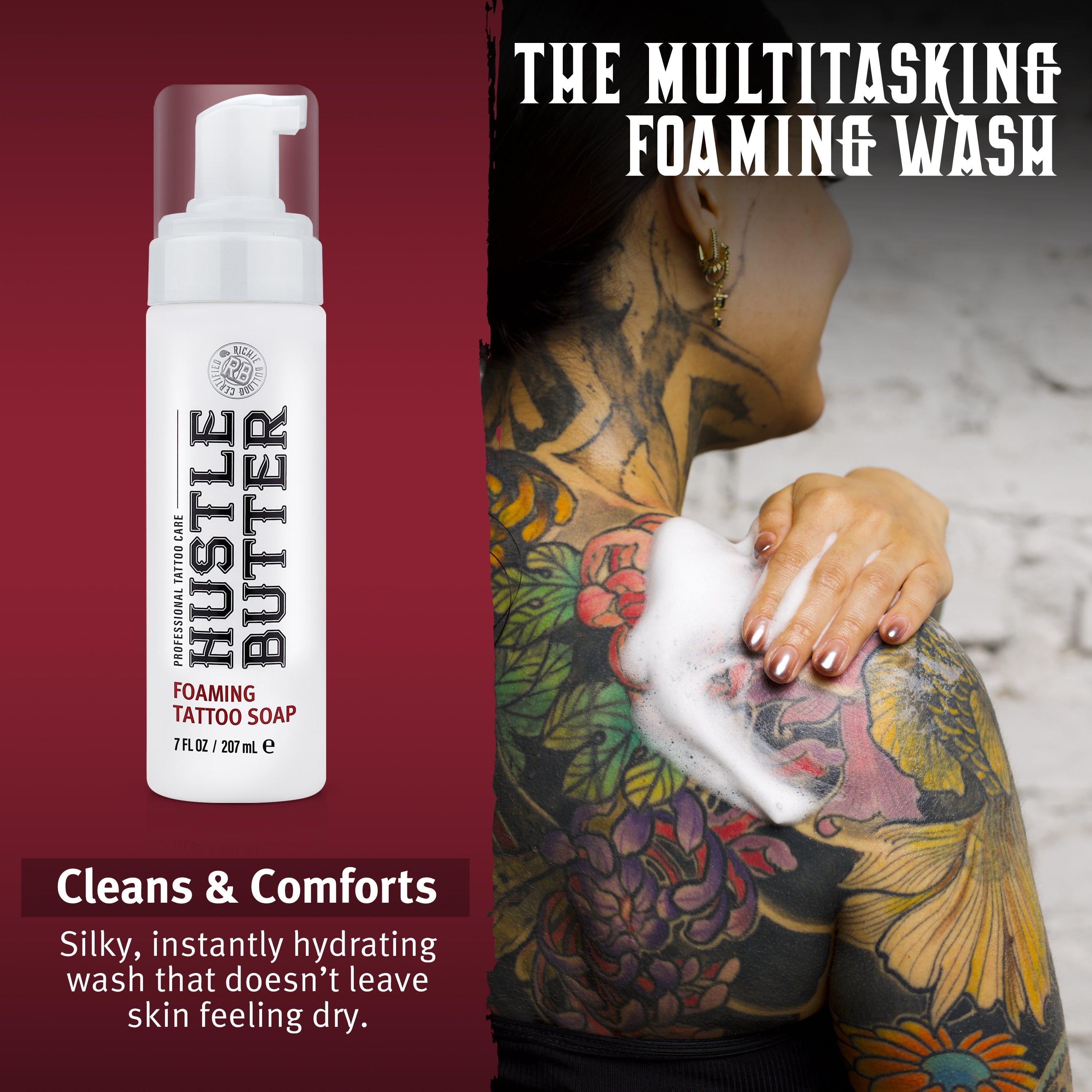 HUSTLE BUTTER FOAMING TATTOO SOAP (2 SIZES)