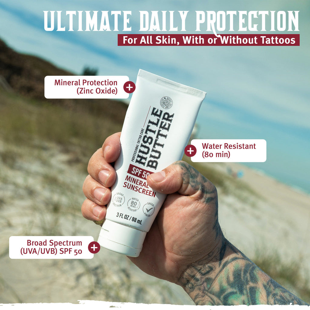 HUSTLE BUTTER MINERAL SUNSCREEN LOTION SPF 50 - 3OZ