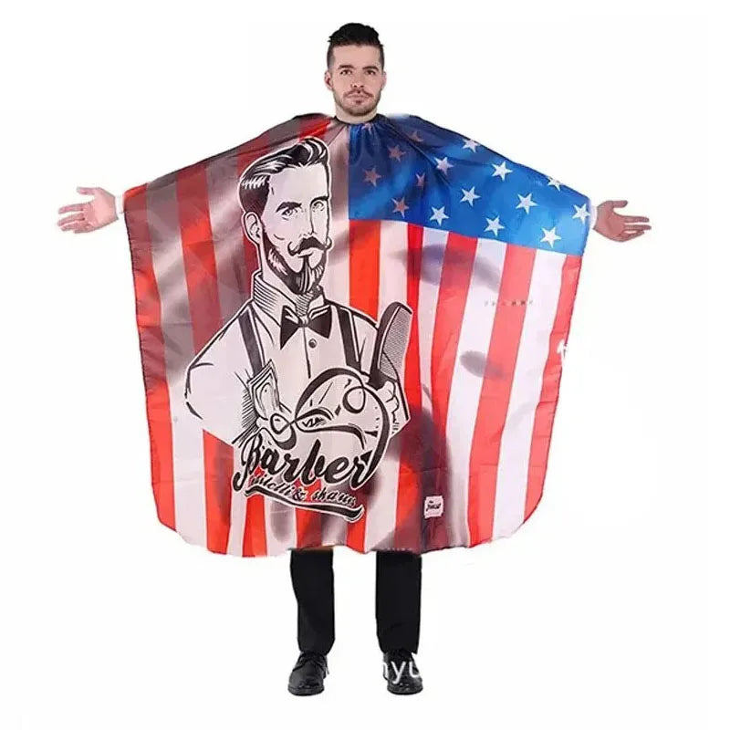 Hairdressing Coth Pattern Cutting Hair Waterproof Cloth Salon Barber Cape Professional Hair Stylist Retro Aprons Haircut Cape