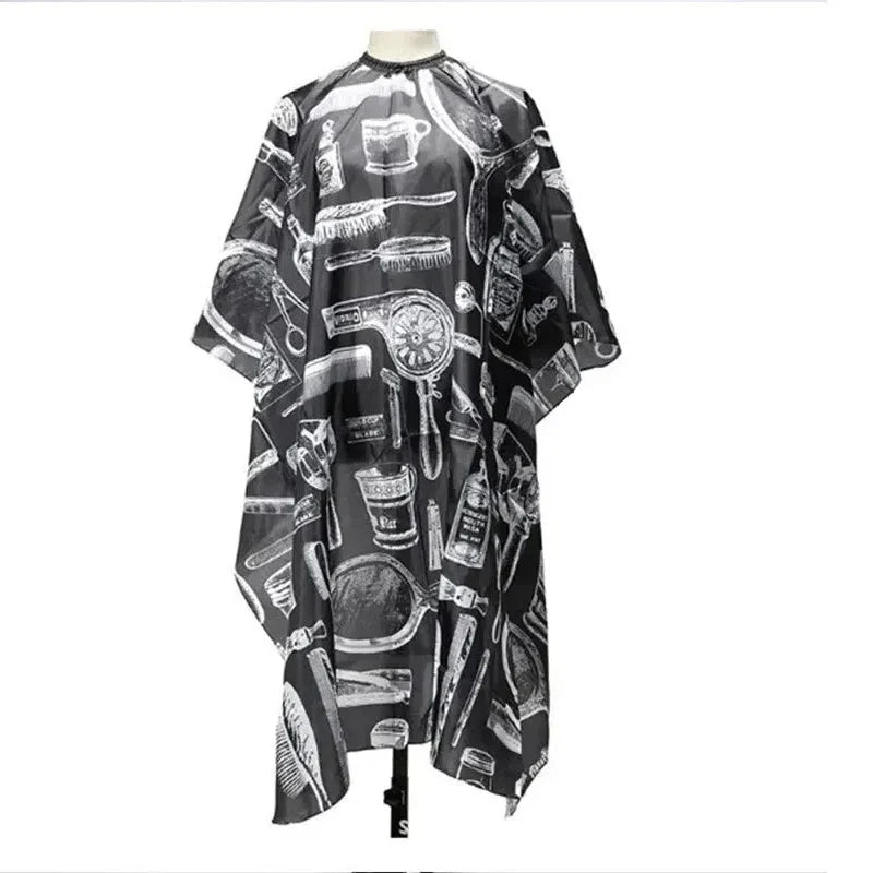 Hairdressing Coth Pattern Cutting Hair Waterproof Cloth Salon Barber Cape Professional Hair Stylist Retro Aprons Haircut Cape