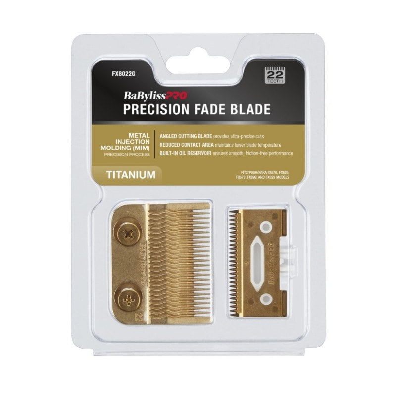 BABYLISSPRO GOLD TITANIUM MIM PRECISION FADE BLADE (#FX8022G)