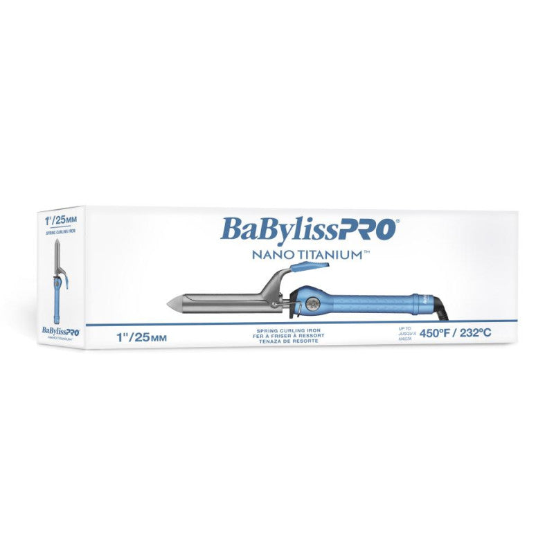 BABYLISSPRO NANO TITANIUM SPRING CURLING IRON 1" (#BNT100S)