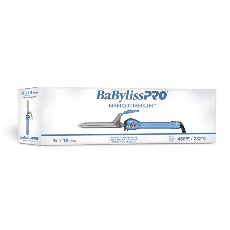 BABYLISSPRO NANO TITANIUM SPRING CURLING IRON 3/4" (#BNT75S)