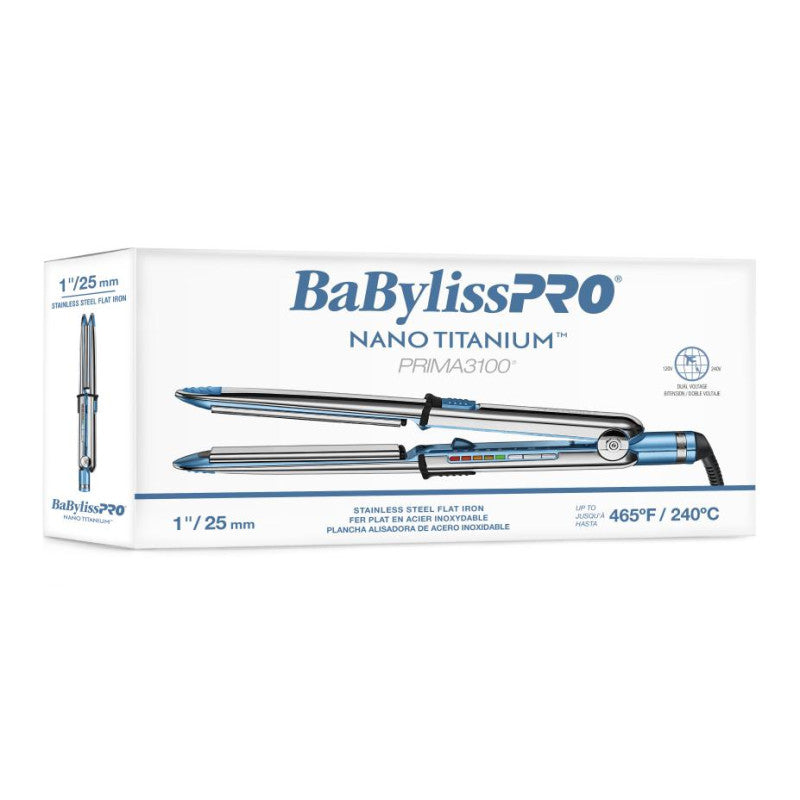 BABYLISSPRO NANO TITANIUM PRIMA3100 STRAIGHTENER 1" (#BNT3100T)