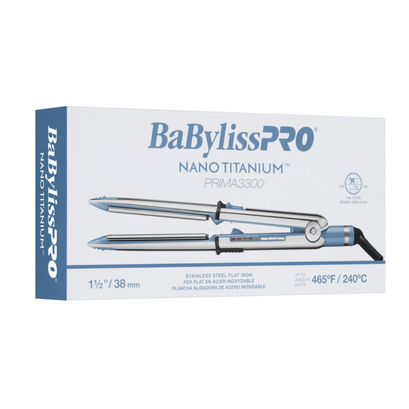 BABYLISSPRO NANO TITANIUM PRIMA3300 STRAIGHTENER 1.5" (#BNT3300T)