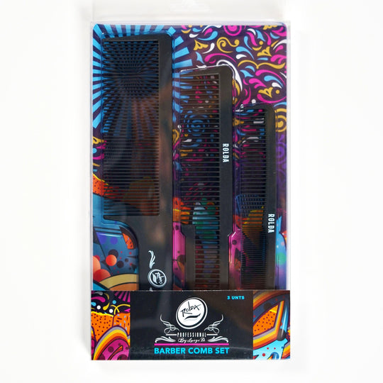ROLDA BARBER 3PK COMB KIT - BLACK