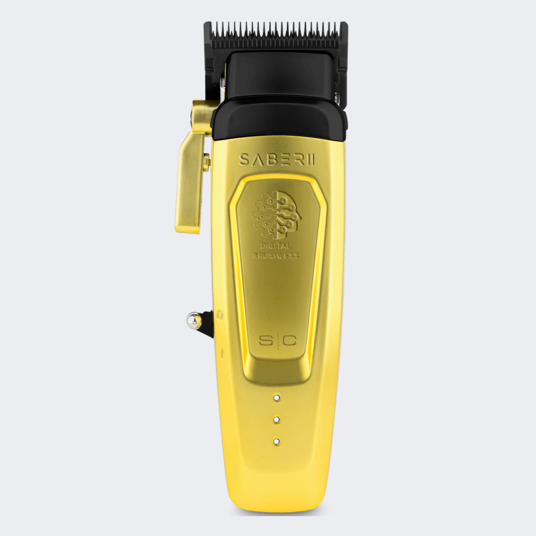 StyleCraft Full Metal Body Cordless Trimmer + 2.0 Cordless Modular Clipper Saber Gold Edition COMBO