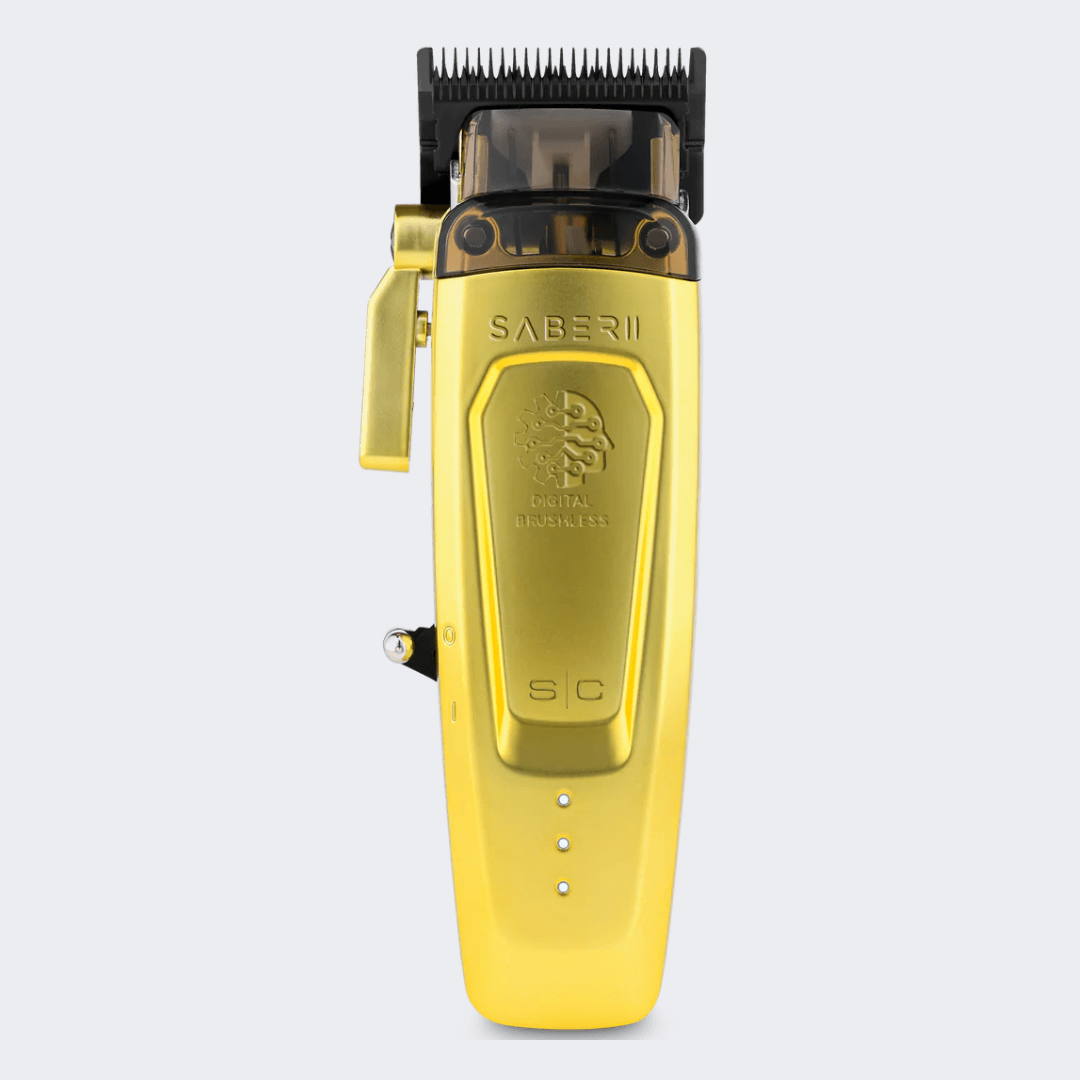 StyleCraft Full Metal Body Cordless Trimmer + 2.0 Cordless Modular Clipper Saber Gold Edition COMBO