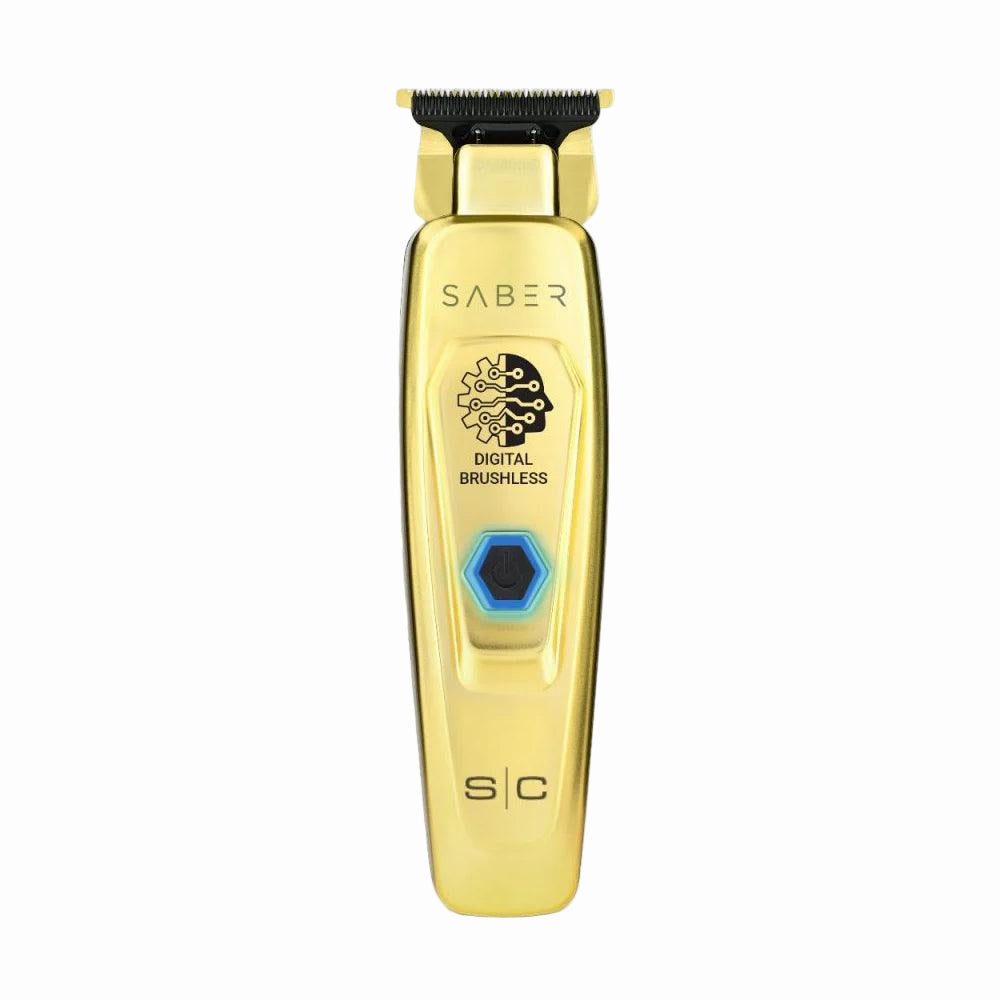 StyleCraft Saber Full Metal Body Digital Brushless Motor Cordless Trimmer - Gold